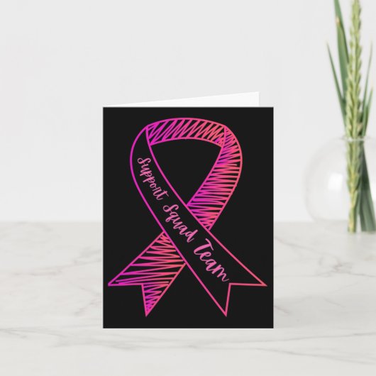 World Cancer Day Support Squad Team borstkanker Kaart (Voorkant)