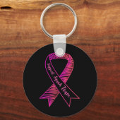 World Cancer Day Support Squad Team borstkanker Sleutelhanger (Voorkant)