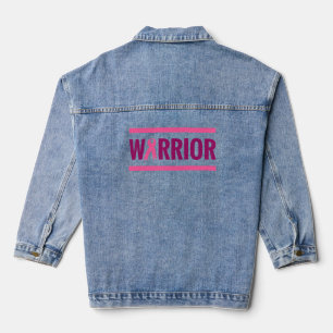 World Cancer Day Warrior in roze denim jas Jacket