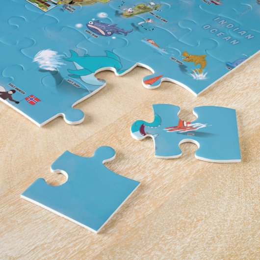 World Cartoon Map Legpuzzel (Zijkant)