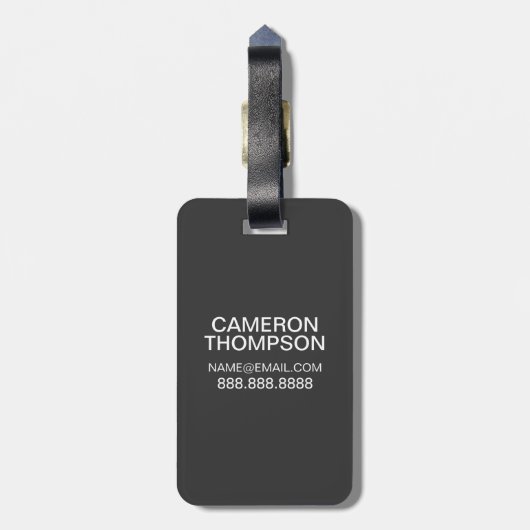 World Chalkboard-kaart Bagagelabel (Achterkant verticaal)