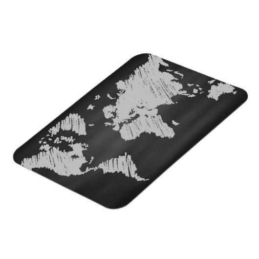 World Chalkboard-kaart Magneet (Linkerzijde)