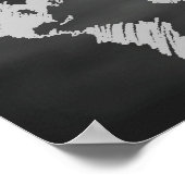 World Chalkboard-kaart Poster (Hoek)