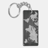 World Chalkboard-kaart Sleutelhanger (Voorkant Links)