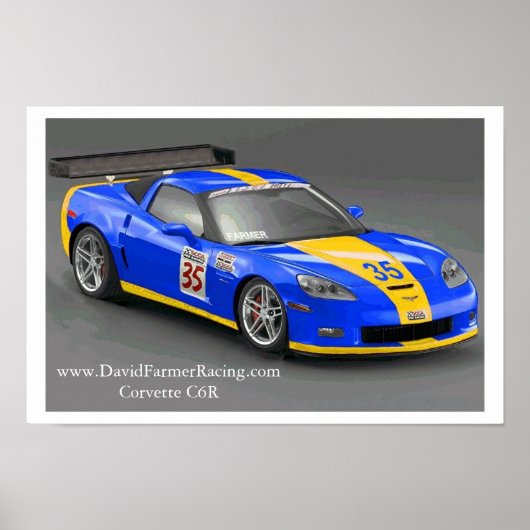 World Challenge C6 Z06 Corvette Poster (Voorkant)