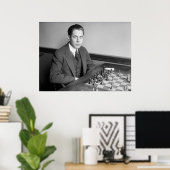 World Champion Chess Player, 1915 Poster (Thuiskantoor)