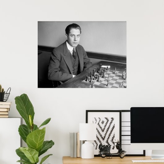 World Champion Chess Player, 1915 Poster (Thuiskantoor)