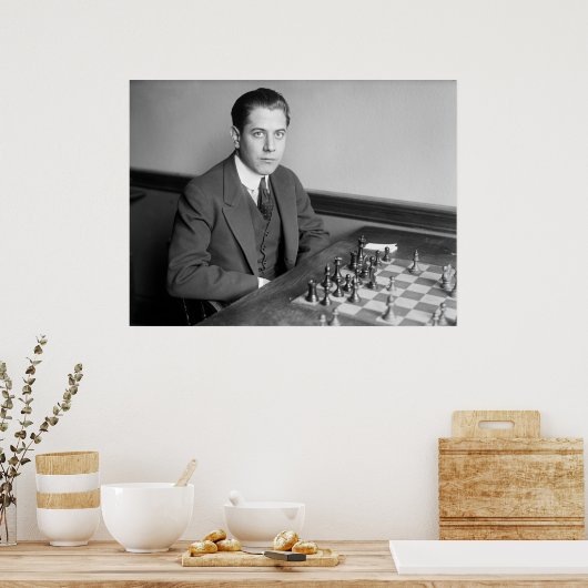 World Champion Chess Player, 1915 Poster (Keuken)