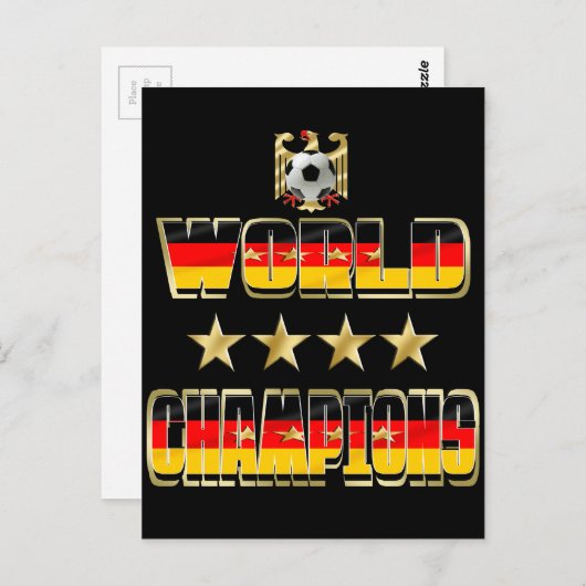 World Champions Germany vlag 2014 Briefkaart (Voorkant / Achterkant)