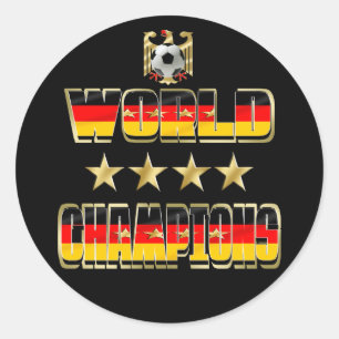 World Champions Germany vlag 2014 Ronde Sticker