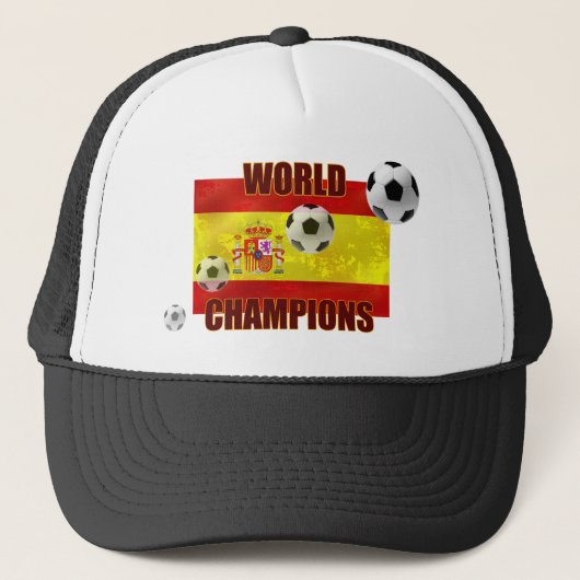 World Champions Spain flag voetbal 2010 Trucker Pet (Voorkant)