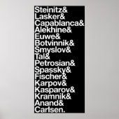 World Chess Champions Poster (Voorkant)