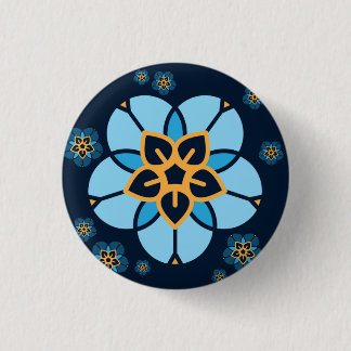 World Childless Week badge multi bloem (marineblau Ronde Button 3,2 Cm