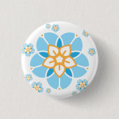 World Childless Week badge multi bloem (wit) Ronde Button 3,2 Cm (Voorkant)