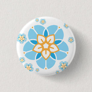 World Childless Week badge multi bloem (wit) Ronde Button 3,2 Cm