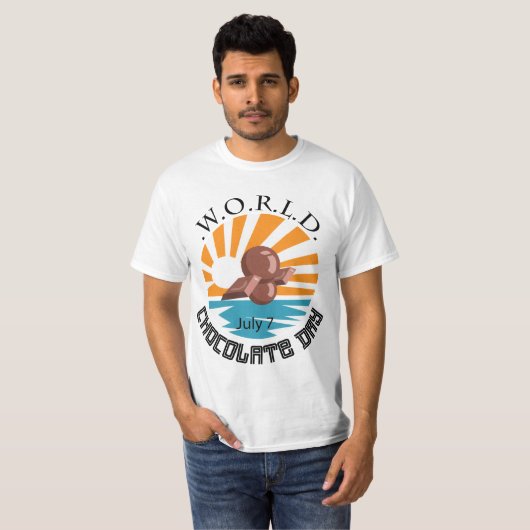 World Chocolate Day Sign T-shirt (Voorkant volledig)
