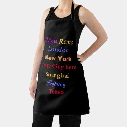 World Cities en je City All-over Print Apron Schort (Insitu)