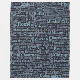 World Cities fleece deken
