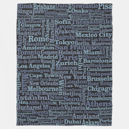 World Cities fleece deken (Voorkant)