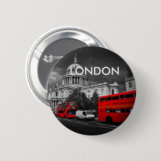 World Cities - London Ronde Button 5,7 Cm (Voorkant /achterkant)