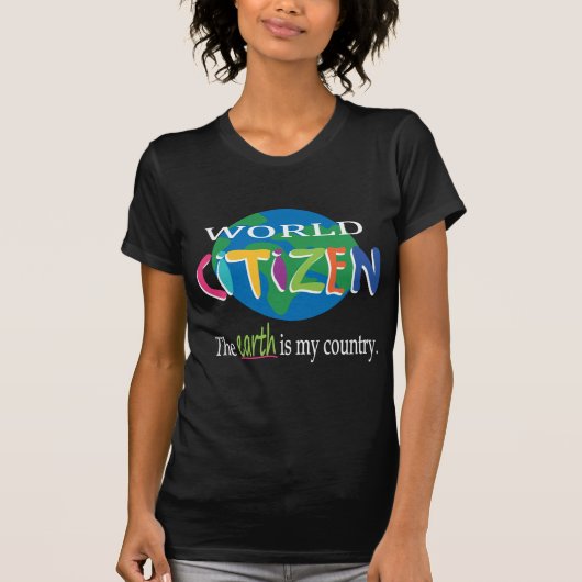 World Citizen T-shirt (groen) (Voorkant)