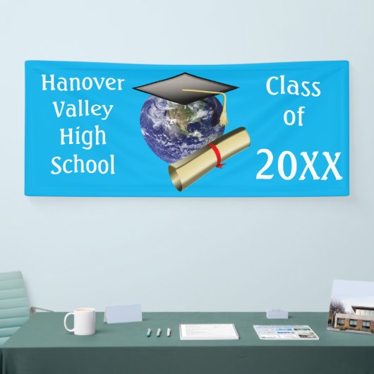 World Class Afstudeerder Pet Diploma Afstuderen Spandoek (Beurs)