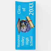 World Class Afstudeerder Pet Diploma Afstuderen Spandoek (Verticaal)