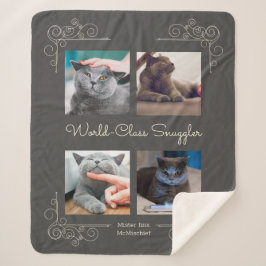 World-Class Snuggler aangepaste foto Sherpa Deken