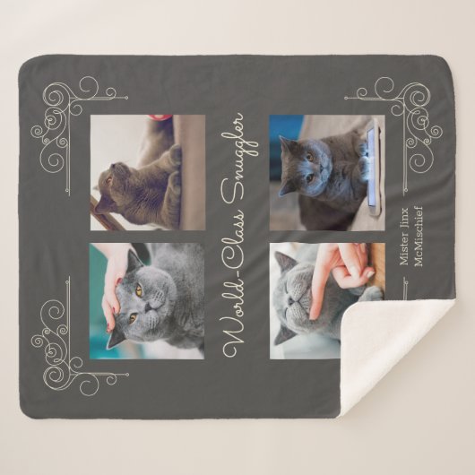 World-Class Snuggler aangepaste foto Sherpa Deken (Voorkant (horizontaal))
