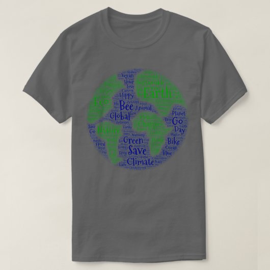World Cloud Earth T-shirt (Design voorkant)