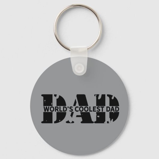World Coolest Dad Grey Sleutelhanger (Voorkant)