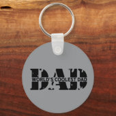 World Coolest Dad Grey Sleutelhanger (Achterkant)