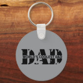 World Coolest Dad Grey Sleutelhanger (Voorkant)