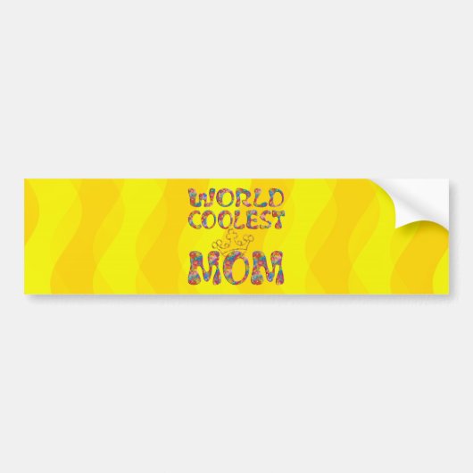 World Coudest Ma | gele golven Bumpersticker (Voorkant)