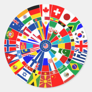 world country flag darts board game travel bulls-e ronde sticker