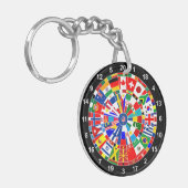 world country flag darts board game travel bulls-e sleutelhanger (Voorkant Links)