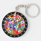 world country flag darts board game travel bulls-e sleutelhanger (Achterkant)