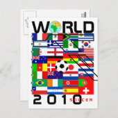 World Cup 2010 Alle teamvlaggetjes Briefkaart (Voorkant / Achterkant)