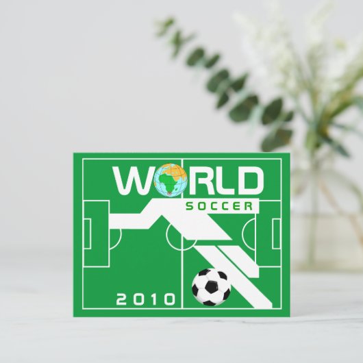 World Cup 2010 Briefkaart voetbal (Staand voorkant)