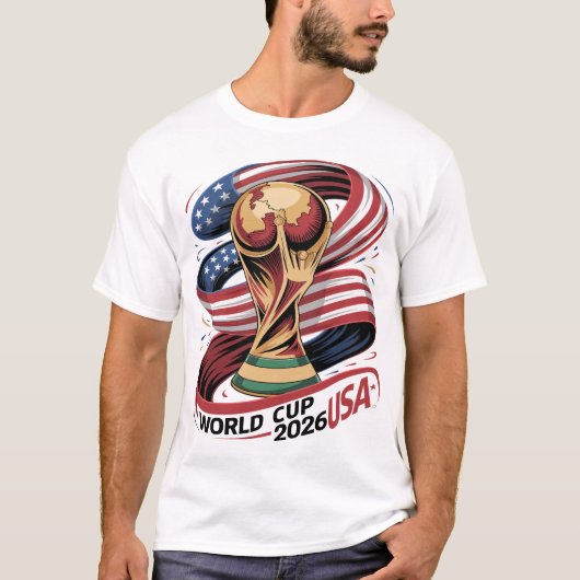 World Cup 2026 USA Flag T-Shirt, Soccer FIFA Tee T-shirt (Voorkant)