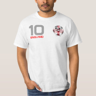World Cup Engeland #10 Rooney T-Shirt Beide zijden