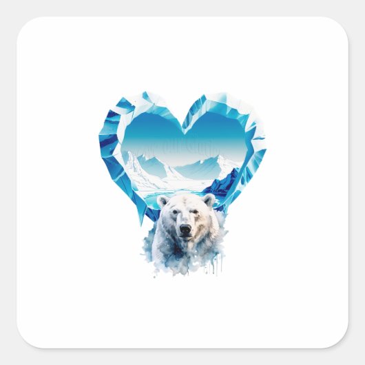 World Day for Glaciers  Vierkante Sticker (Voorkant)