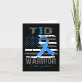 World Diabetes Awareness Blue Ribbon T1D Warrior T Kaart (Voorkant)