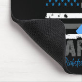 World Diabetes Awareness Blue Ribbon T1d Warrior T Muismat (Hoek)