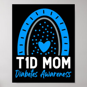 World Diabetes Day Clothes T1D Type 1 Diabetes Ma Poster
