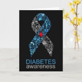 World Diabetes Day Diabetes Awareness Ribbon Kaart (Gele Bloem)