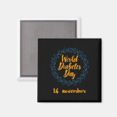 World Diabetes Day  Magneet (Voorkant / Achterkant)