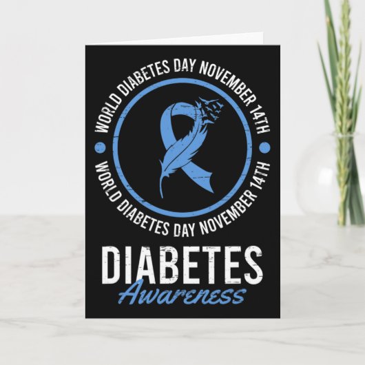 World Diabetes Day November Disease Awareness Insu Kaart (Voorkant)