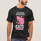 world does revolve around cats Cat T-shirt (Voorkant)
