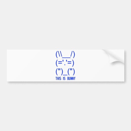 World Domination Bunny Bumpersticker (Voorkant)